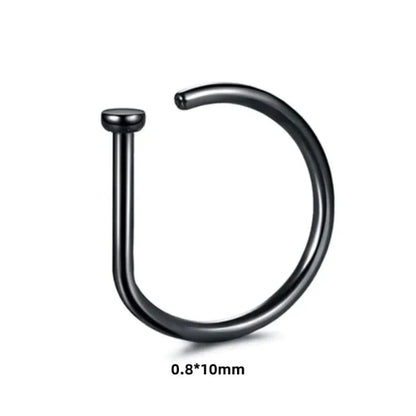 1pc Women Men Fake Piering Nose Ring Earrings, Fashion Punk Non