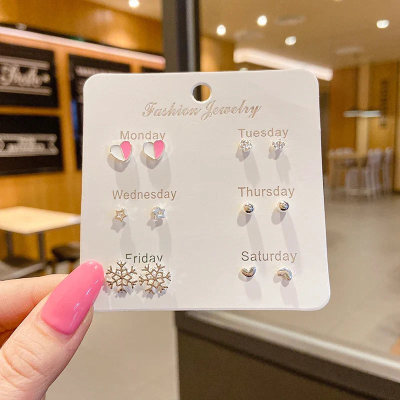 S925 Silver Mini Stud Earrings Set – Elegant, Simple & Cute Jewelry for Women & Girls™