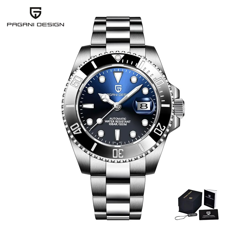 PAGANI DESIGN Rose Gold GMT Automatic Men's Watch