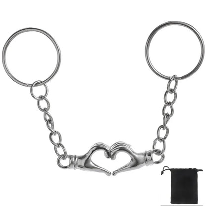 HandLink™ Couple Keychain 💑 — Always Connected Together