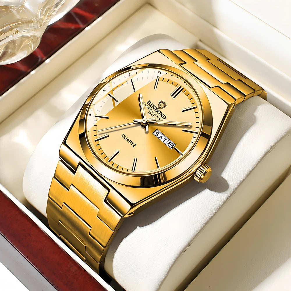 2025 Casual Business Fashion Quartz Wristwatches Gold Movement Clock Men Luxury Watch Automatic Watches Mens Gifts Reloj Hombre