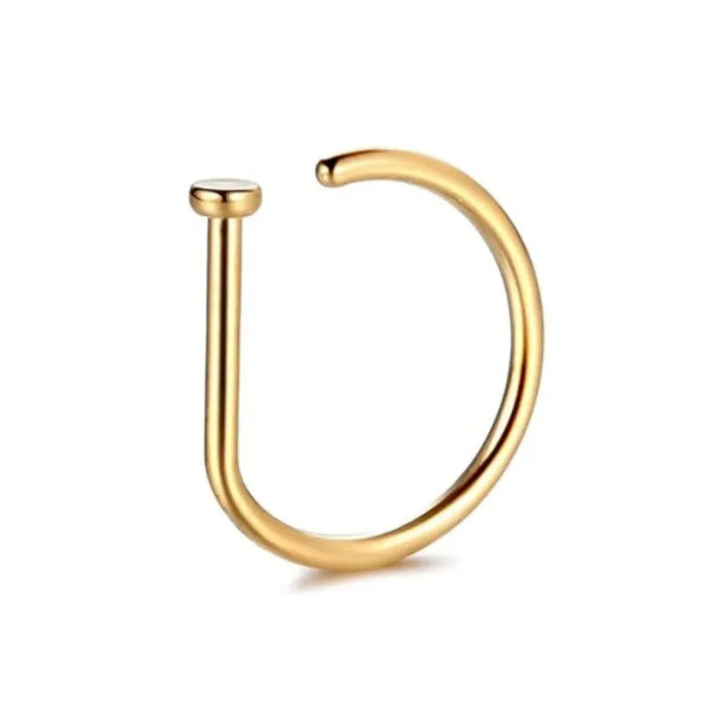 1pc Women Men Fake Piering Nose Ring Earrings, Fashion Punk Non