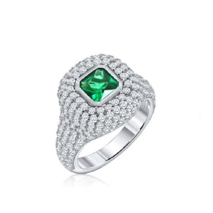 5A Cubic Zirconia  Iced Out Bling Ring