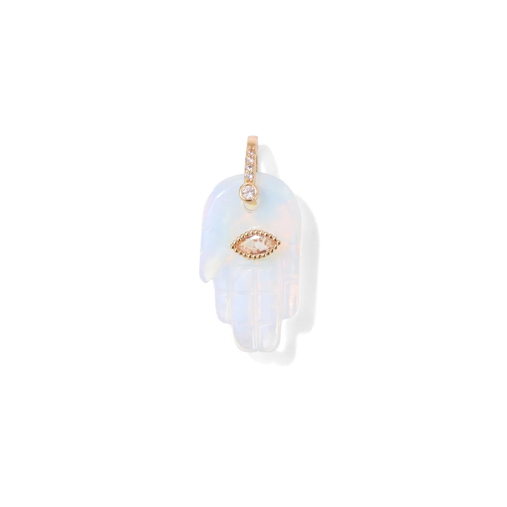 Carved Lapis Buddha Pendant with Diamonds
