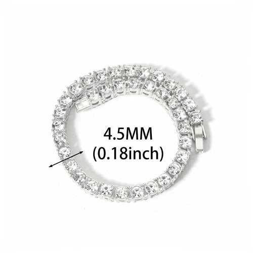 New Miami Iced Out Cuban Link Chain Bracelet For Men&Women Full