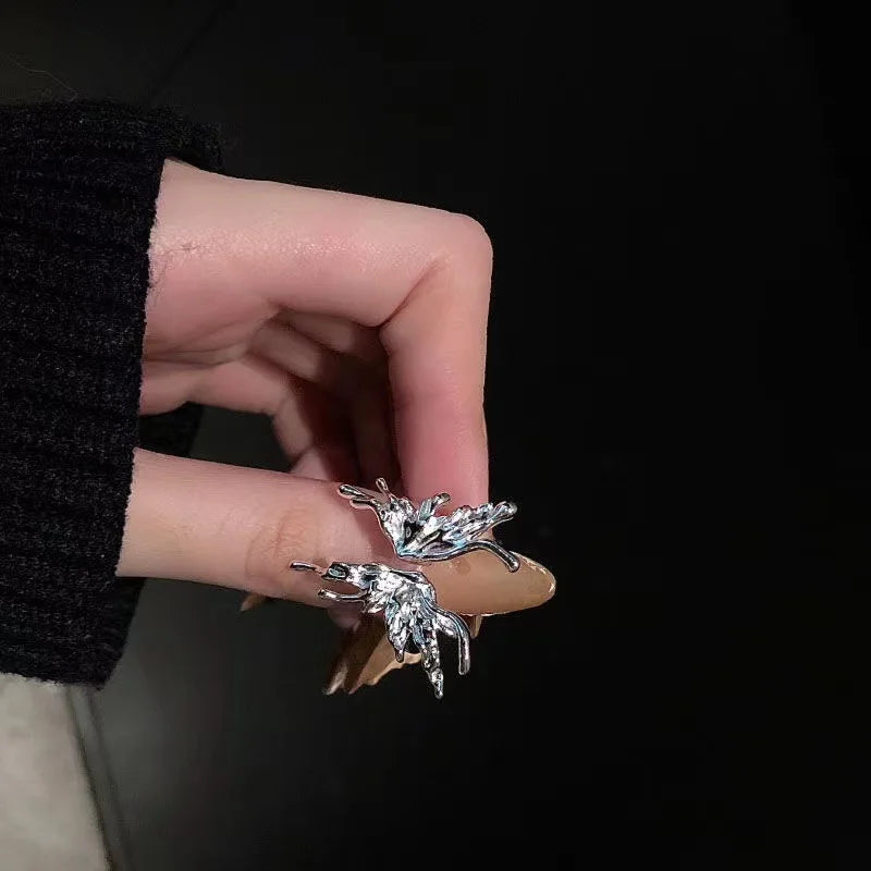Stainless Steel Simple Smooth Metal Heart Ring for Women Men Y2K Trendy Ring Korean Elegant Party Jewelry Couple Gifts