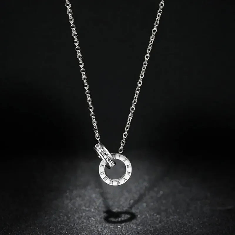 Classic Design Famous Brand Roman numerals Pendant Necklace For Woman