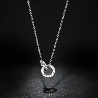 Classic Design Famous Brand Roman numerals Pendant Necklace For Woman