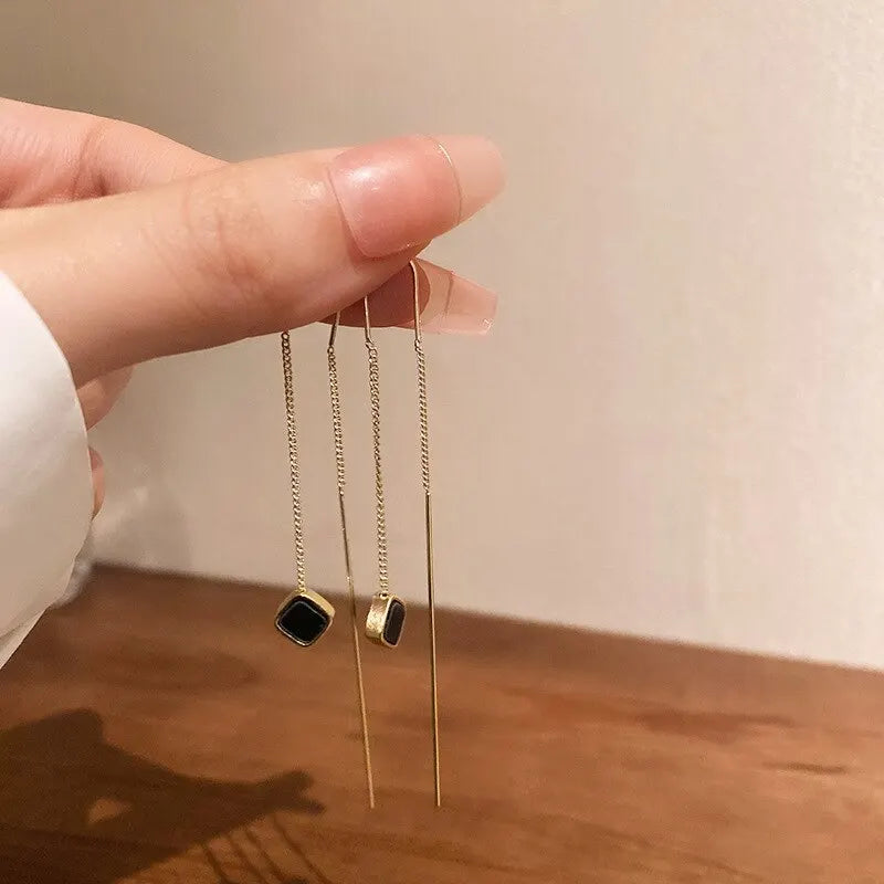 Simple Geometric Square Drop Earring For Women Korean Fashion