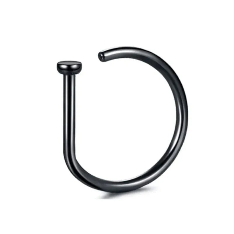 1pc Women Men Fake Piering Nose Ring Earrings, Fashion Punk Non