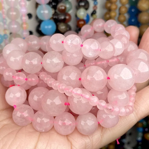 1 Strand 45pcs Natural Stone Rose Quartz Tiger Eye Black Obsidian
