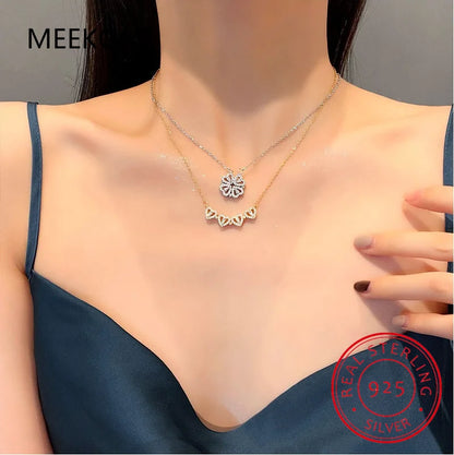 Creative Magnetic Folding Heart Shape Four-leaf Clover Pendant