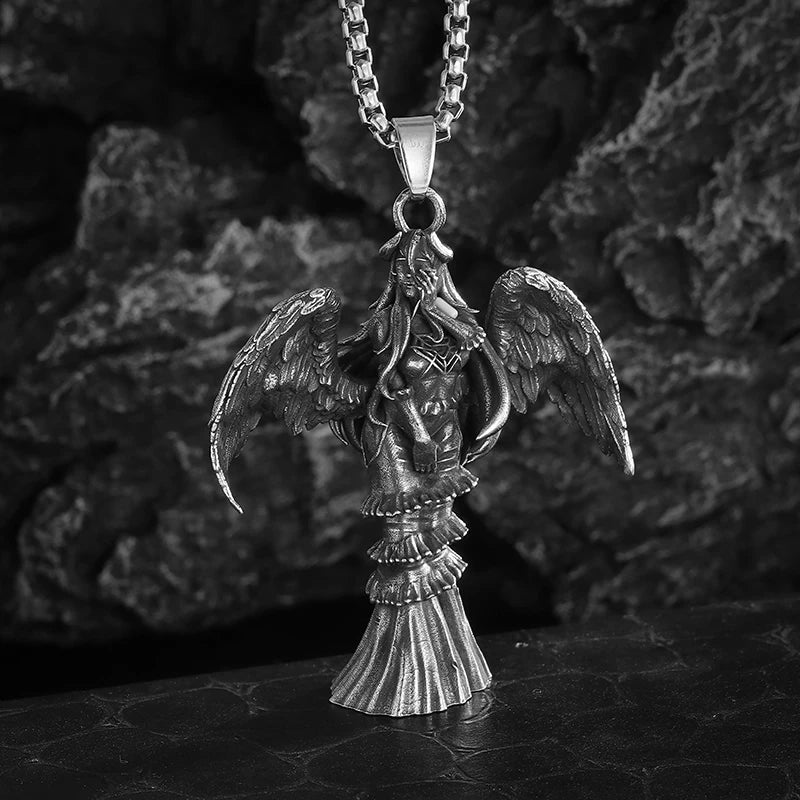 Guardian Angel Wings Cross Pendant Necklace