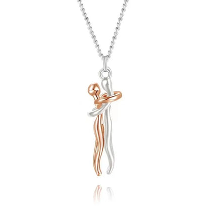 Hip Hop Couple Pendant - Punk Hug Promise Necklace Women and Men