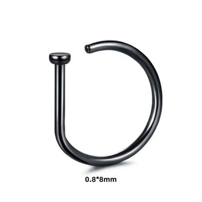 1pc Women Men Fake Piering Nose Ring Earrings, Fashion Punk Non