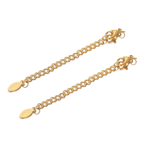 10pcs Stainless Steel Extension Extended Tail Chains Lobster Clasps