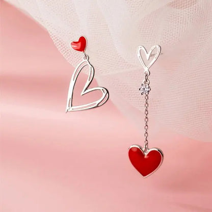 New Fashion Jewelry Red Rose Drop Earrings Women Vintage Rhinestone Flowers Dangle Earring Weddings Engagement Party Jewelry
