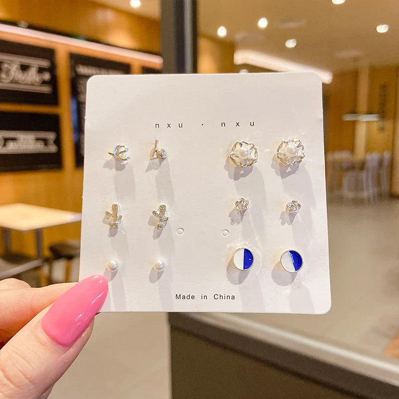 S925 Silver Mini Stud Earrings Set – Elegant, Simple & Cute Jewelry for Women & Girls™