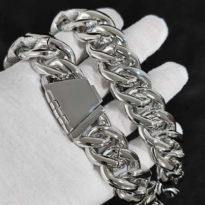 Hip Hop Full Iced Out Zircon 5-Row Stone Heavy And Thick Necklace 22mm Cuban Link Chain Personalized Men's Jewelry Drop Shipping