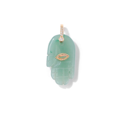 Carved Lapis Buddha Pendant with Diamonds