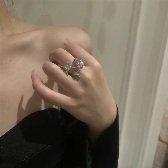 Stainless Steel Simple Smooth Metal Heart Ring for Women Men Y2K Trendy Ring Korean Elegant Party Jewelry Couple Gifts