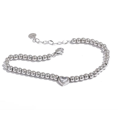 Mimi Beaded Heart Bracelet – Waterproof, Minimalist & Chic Charm | Huna Jewelry