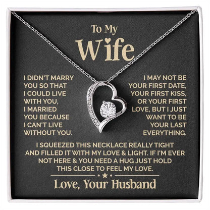 Daughter -  I closed my eyes - Dad - Forever Love Necklace