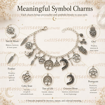 MoonMyst™ Charm Bracelet 🌙✨ — Celestial Magic on Your Wrist
