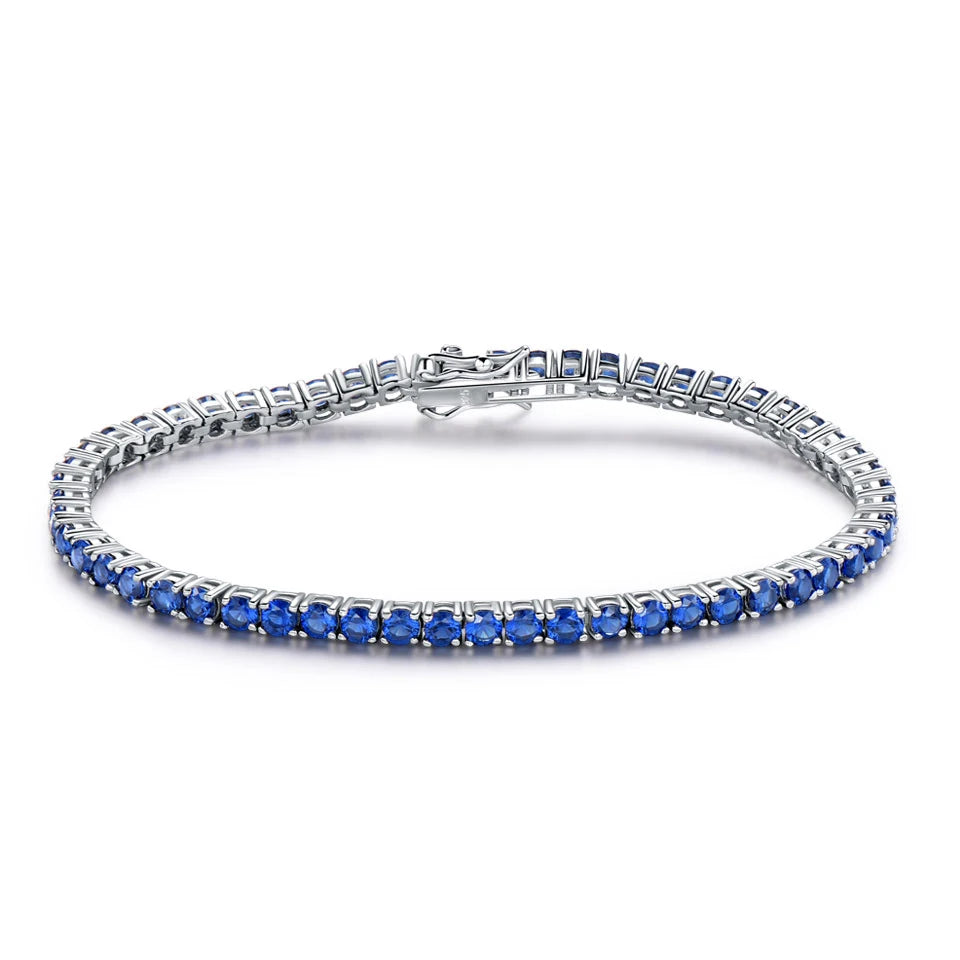 925 Sterling Silver Peridot Tennis Bracelet for Women