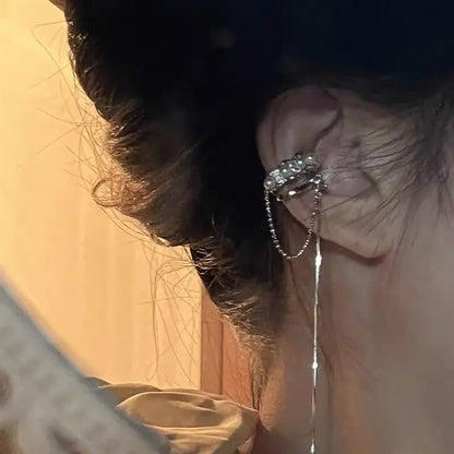 Delicate Zircon Heart Shape Clip Earrings Female Buckle Ear Cuff No Piercings Fake Cartilage Ear for Women 2025 Fashion Jewelry