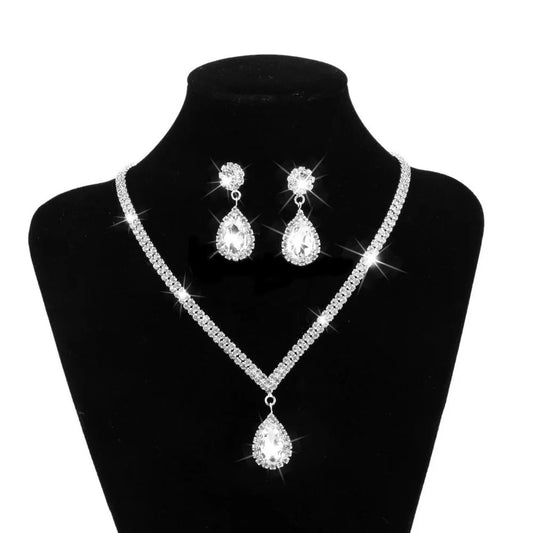 Wedding Season Women's Fashion Copper Claw Chain Water Drop Necklace