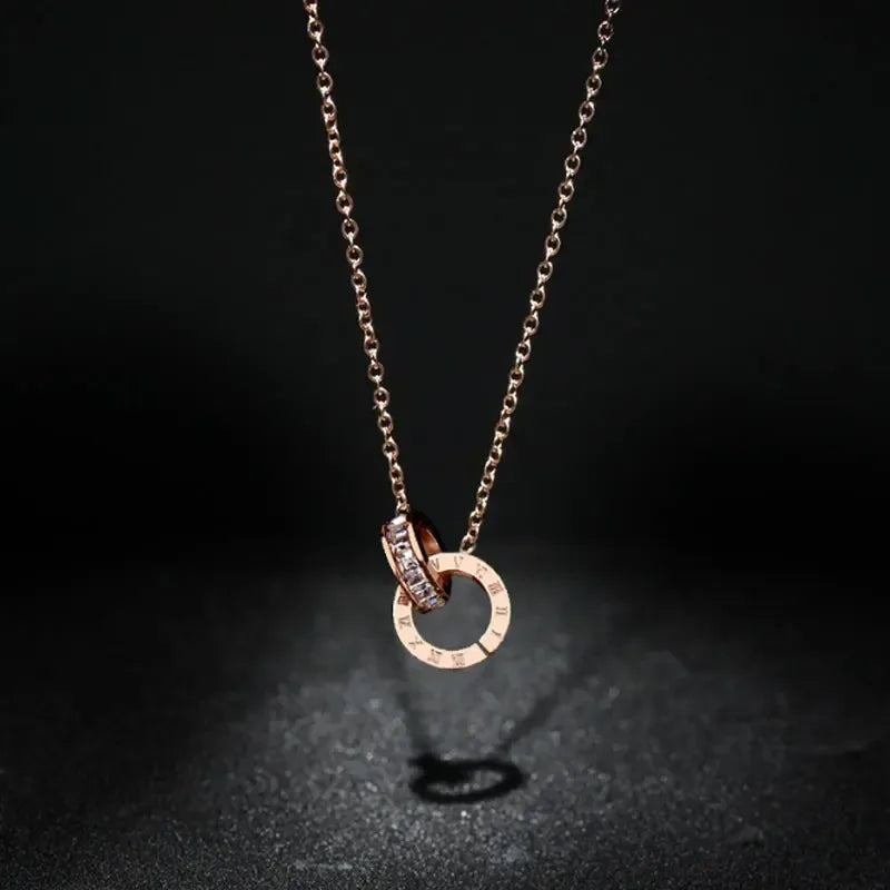 Classic Design Famous Brand Roman numerals Pendant Necklace For Woman