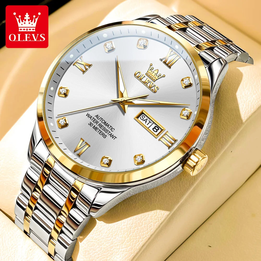 OLEVS 9946 Men's Luxury Business Diamond Automatic Mechanical Watch