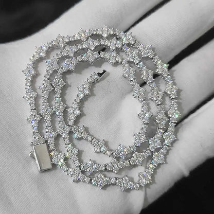 Hip Hop Jewelry Cross Tennis Necklace for Men Women Lead-Free Nickel-Free Skin-Safe Iced Out Bling CZ Tennis Chain Necklace Gift