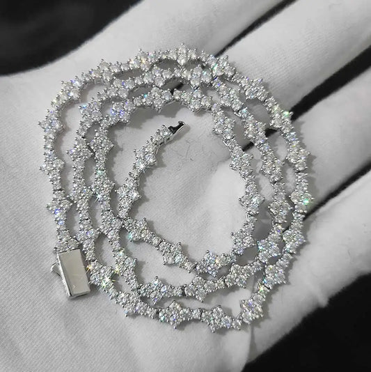 Hip Hop Jewelry Cross Tennis Necklace for Men Women Lead-Free Nickel-Free Skin-Safe Iced Out Bling CZ Tennis Chain Necklace Gift