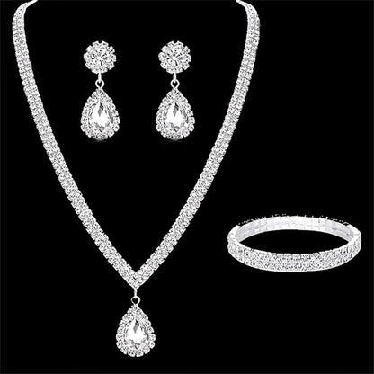 Wedding Season Women's Fashion Copper Claw Chain Water Drop Necklace