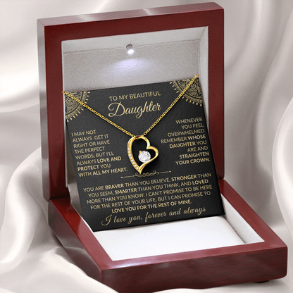 Daughter Necklace| Love You For The Rest Of My Life
