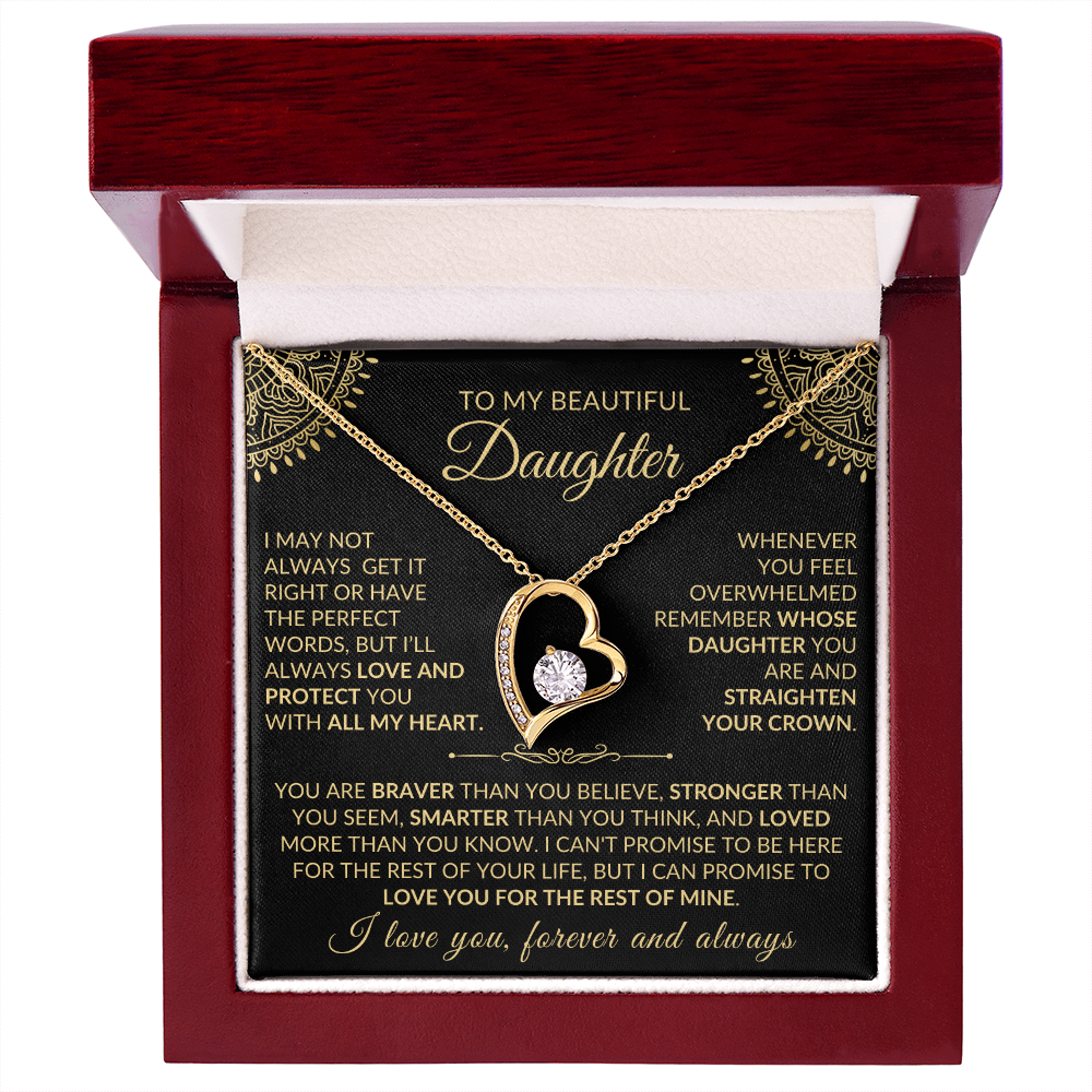 Daughter Necklace| Love You For The Rest Of My Life