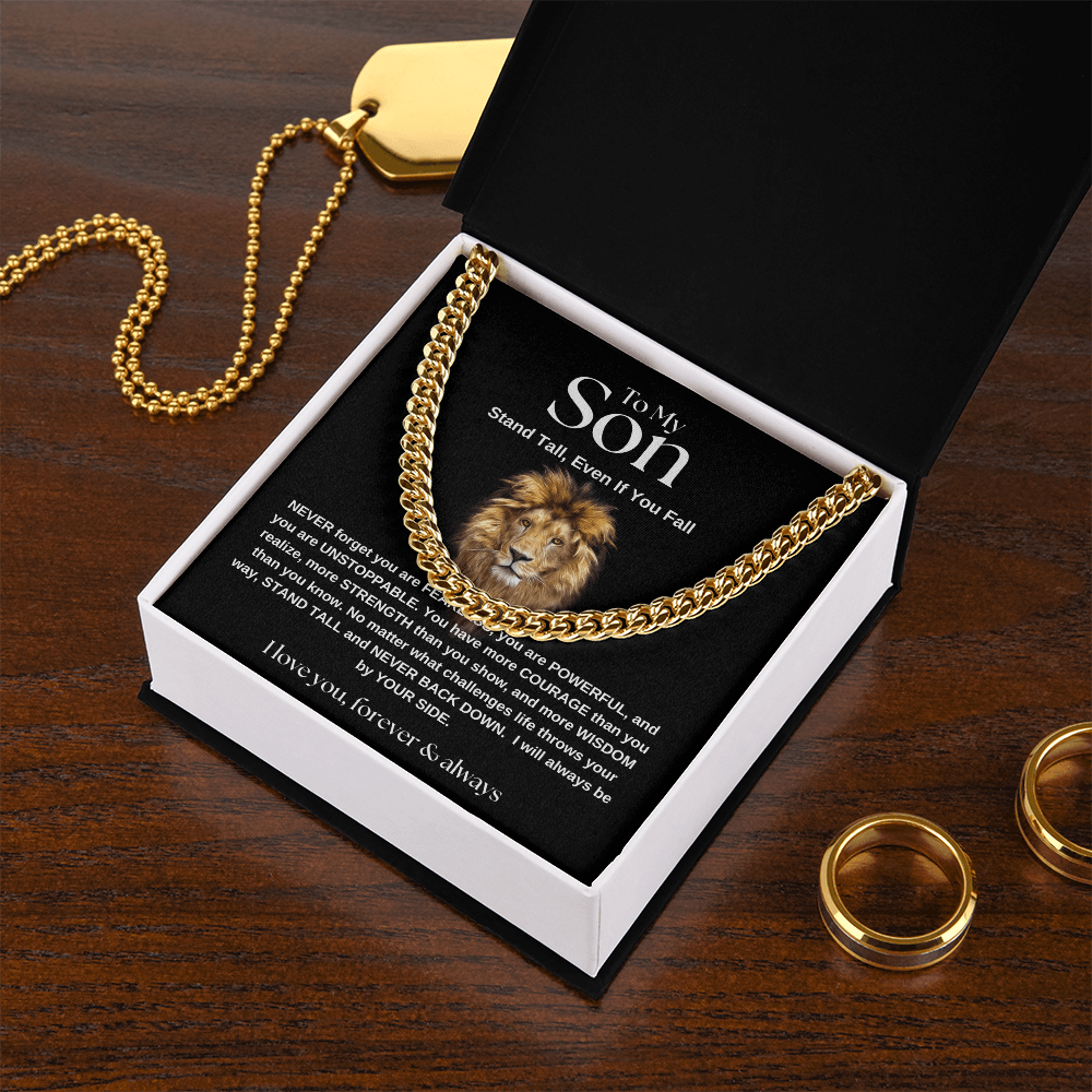 My Son's Fearless Strength | Cuban Link Necklace