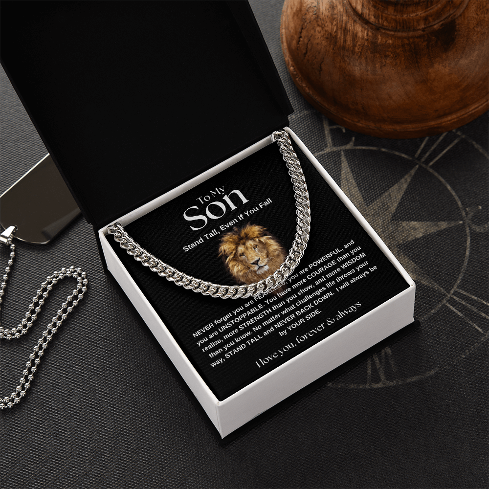 My Son's Fearless Strength | Cuban Link Necklace