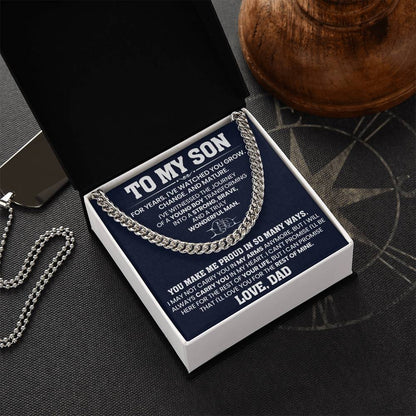 Hip Hop Cuban Link Chain  Gift For Son