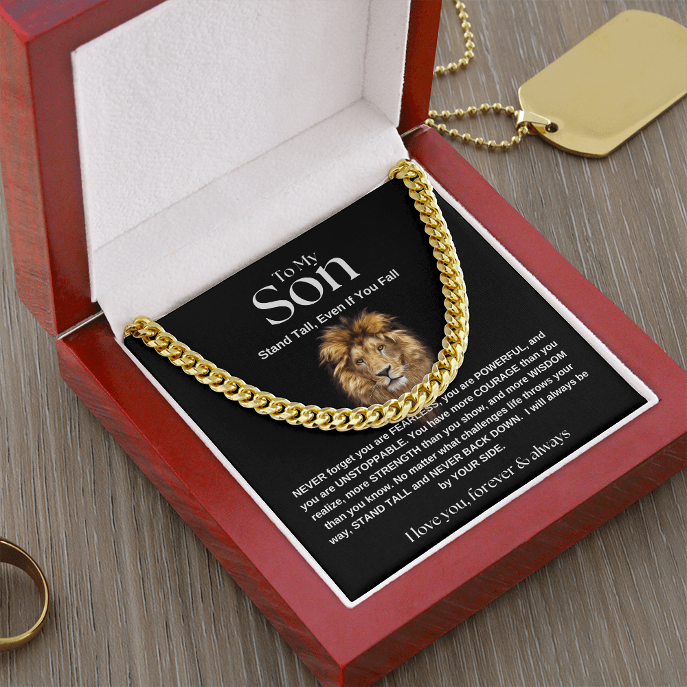 My Son's Fearless Strength | Cuban Link Necklace