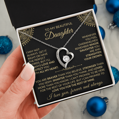 Daughter Necklace| Love You For The Rest Of My Life